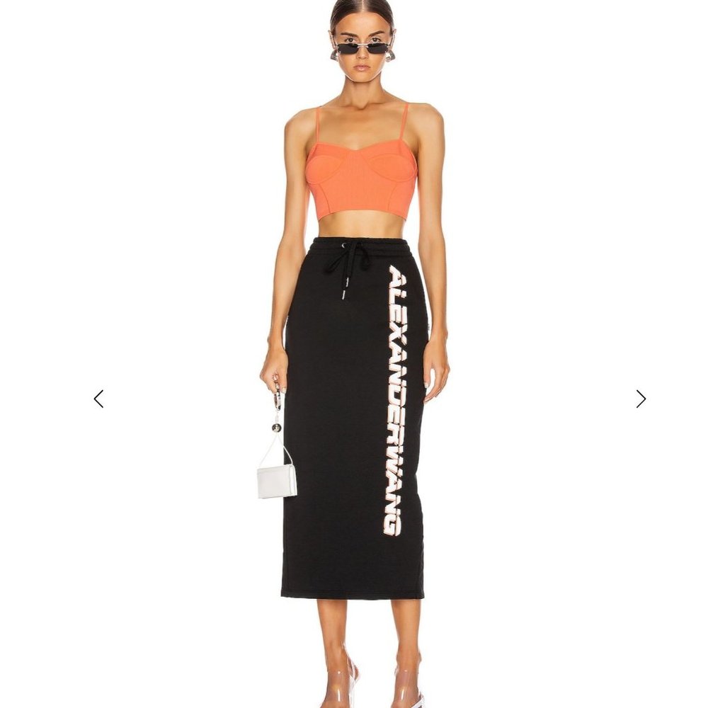T by Alexander Wang Dry French Terry Skirt M